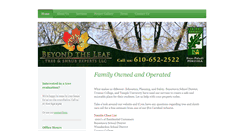 Desktop Screenshot of beyondtheleaftreeservice.com